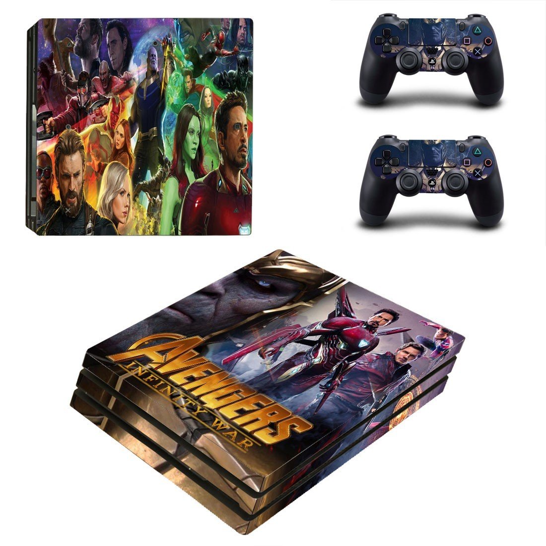 Avengers infinity war decal skin sticker for PS4 Pro console and controllers