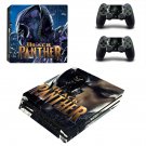 Black Panther decal skin sticker for PS4 Pro console and controllers