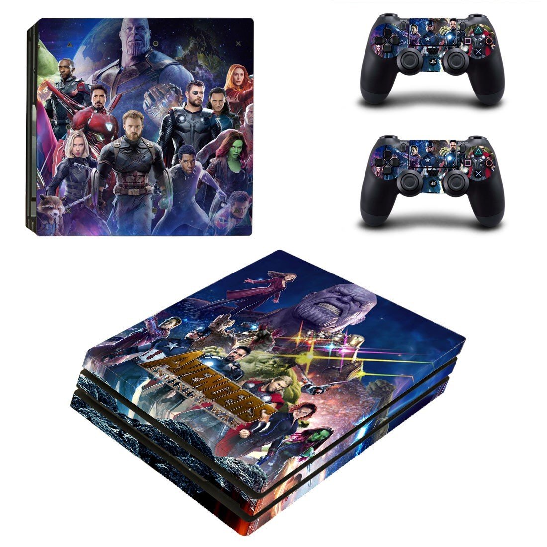 Avengers infinity war decal skin sticker for PS4 Pro console and controllers