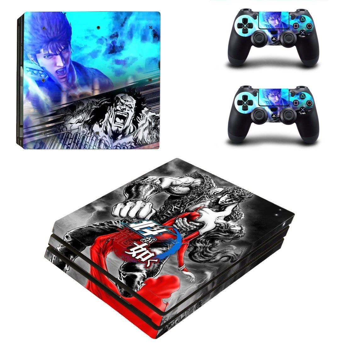 Hokuto ga Gotoku decal skin sticker for PS4 Pro console and controllers