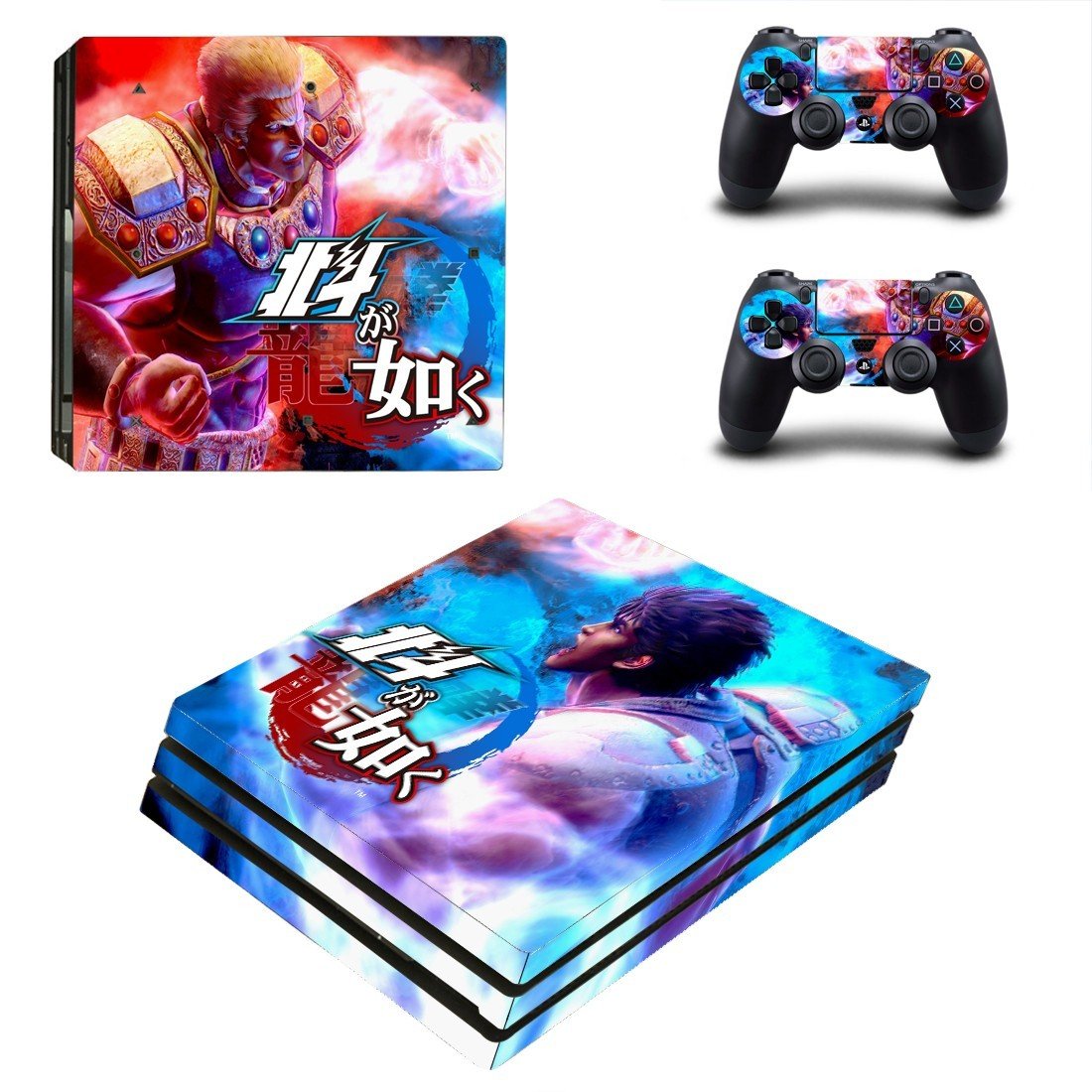 Hokuto ga Gotoku decal skin sticker for PS4 Pro console and controllers
