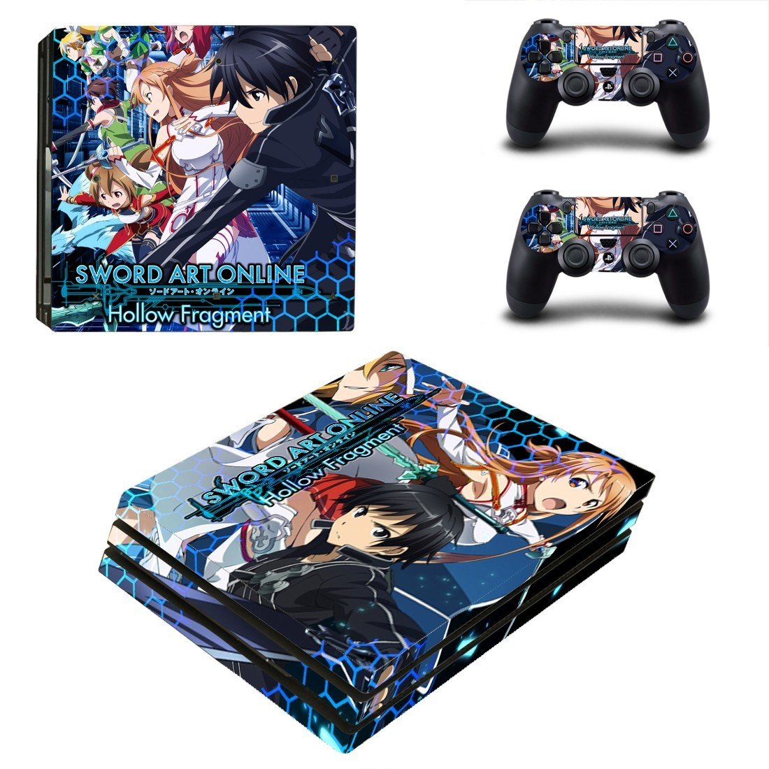 Sword Art Online decal skin sticker for PS4 Pro console and controllers