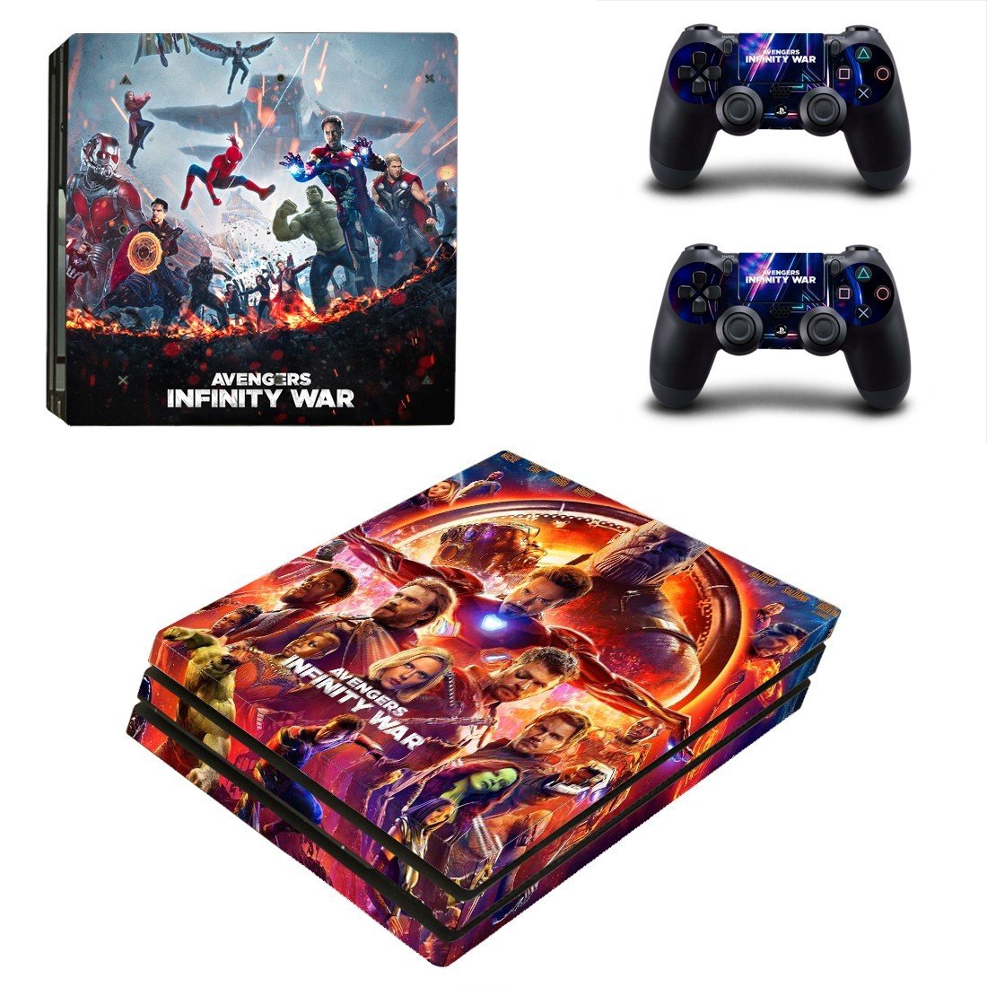 Avengers infinity war decal skin sticker for PS4 Pro console and controllers
