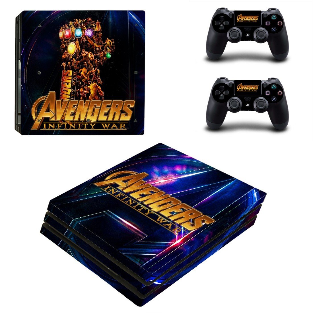 Avengers infinity war decal skin sticker for PS4 Pro console and controllers