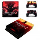 Attack on Titan 2 decal skin sticker for PS4 Pro console and controllers