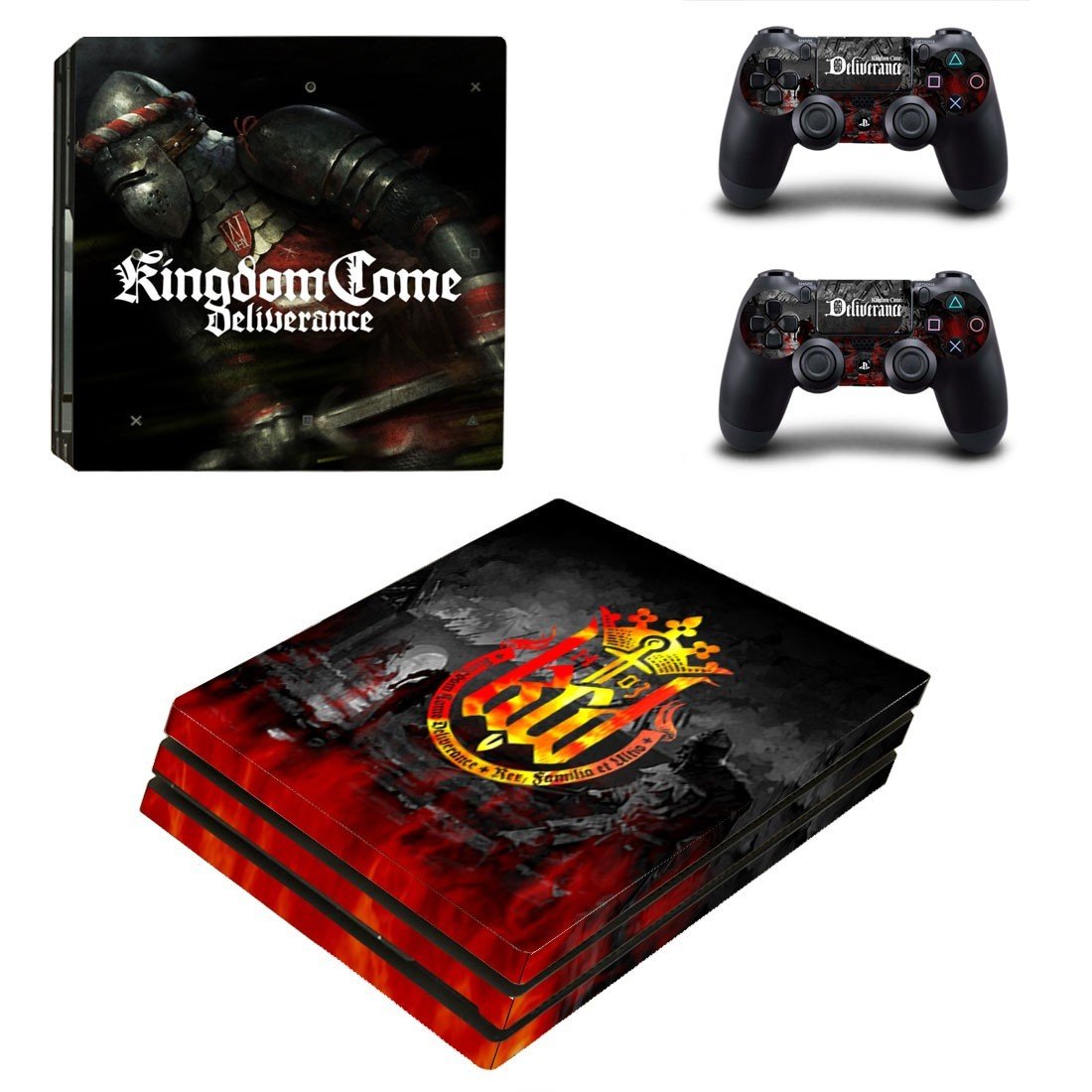 Kingdom Come Deliverance decal skin sticker for PS4 Pro console and controllers