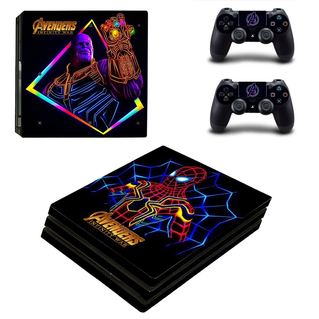 Avengers infinity war decal skin sticker for PS4 Pro console and controllers
