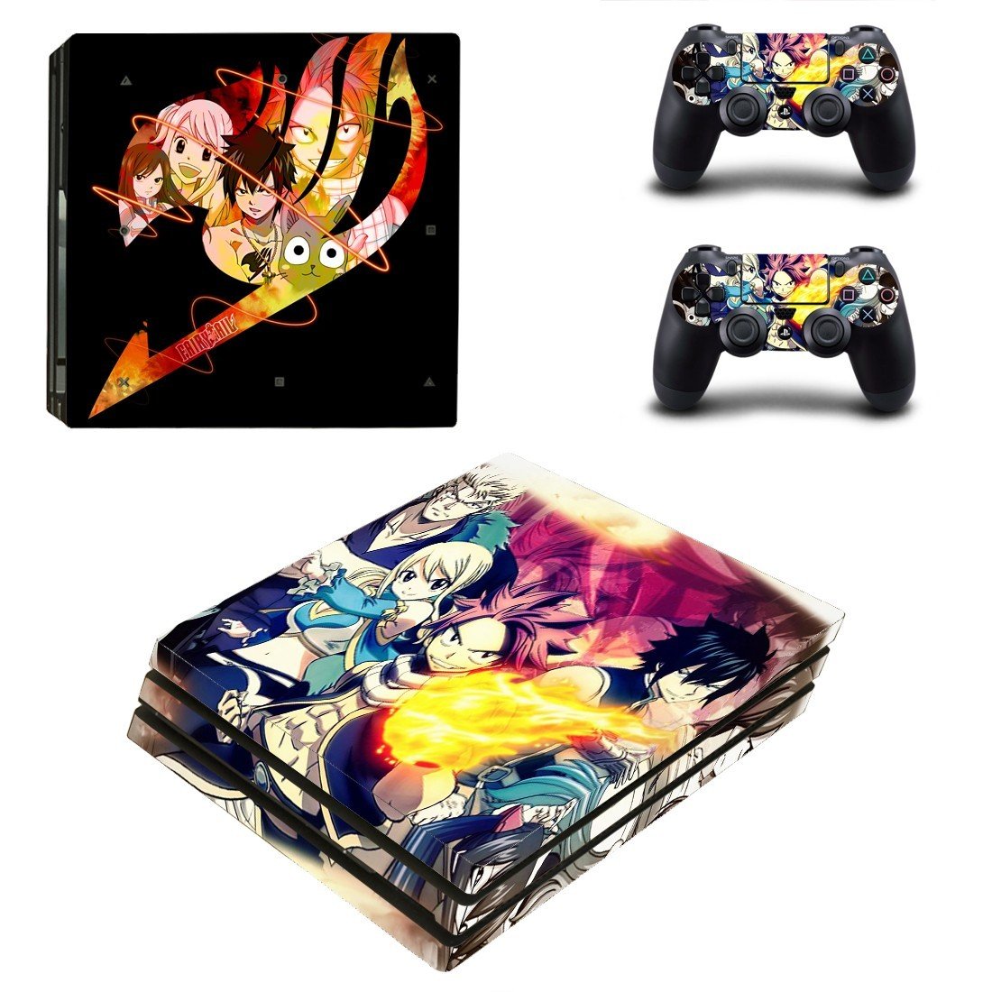 Fairy Tail decal skin sticker for PS4 Pro console and controllers