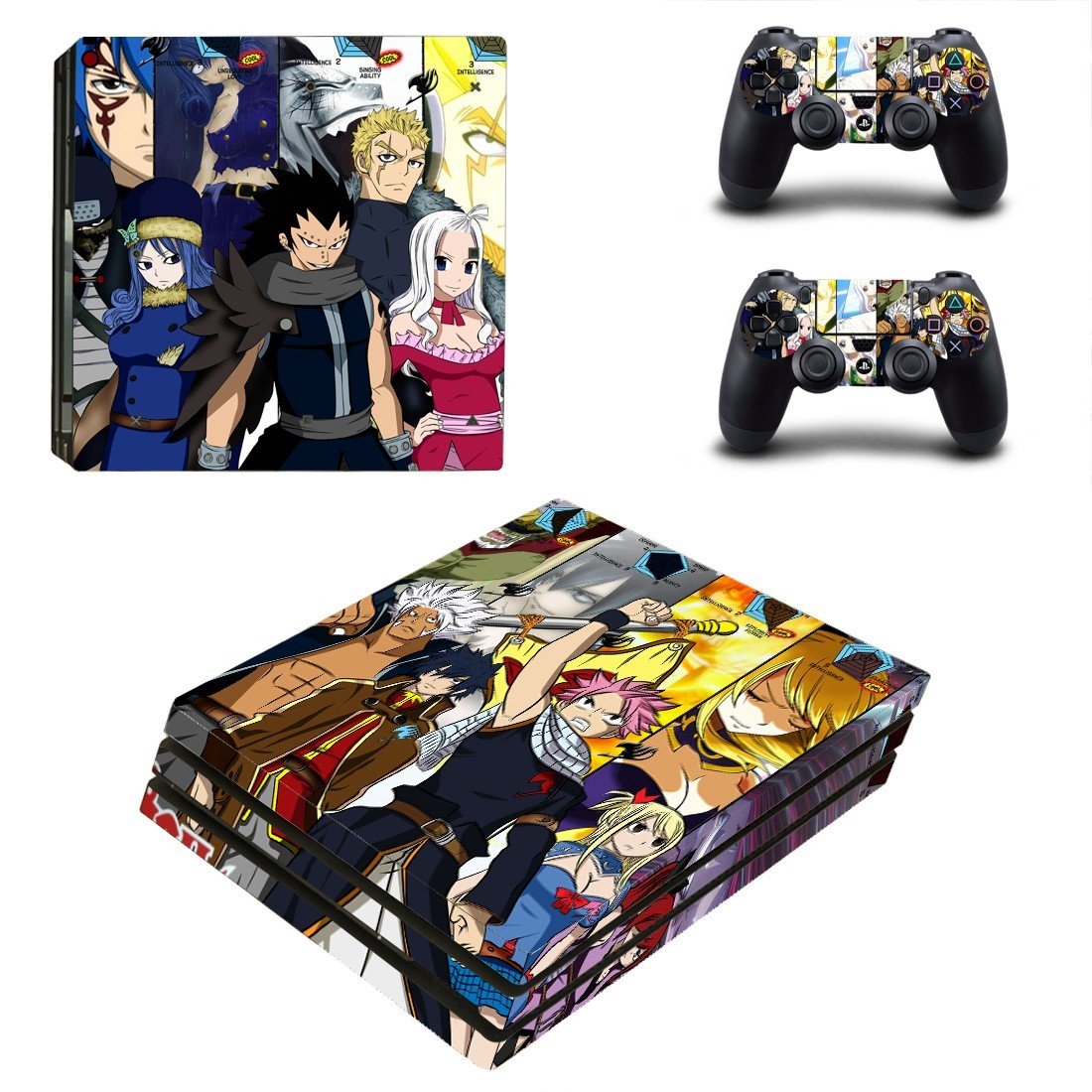 Fairy Tail decal skin sticker for PS4 Pro console and controllers