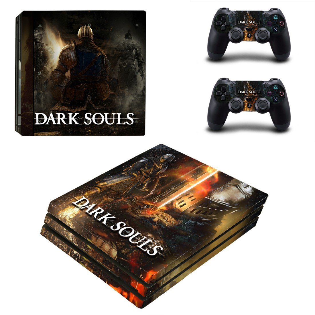 Dark Souls decal skin sticker for PS4 Pro console and controllers