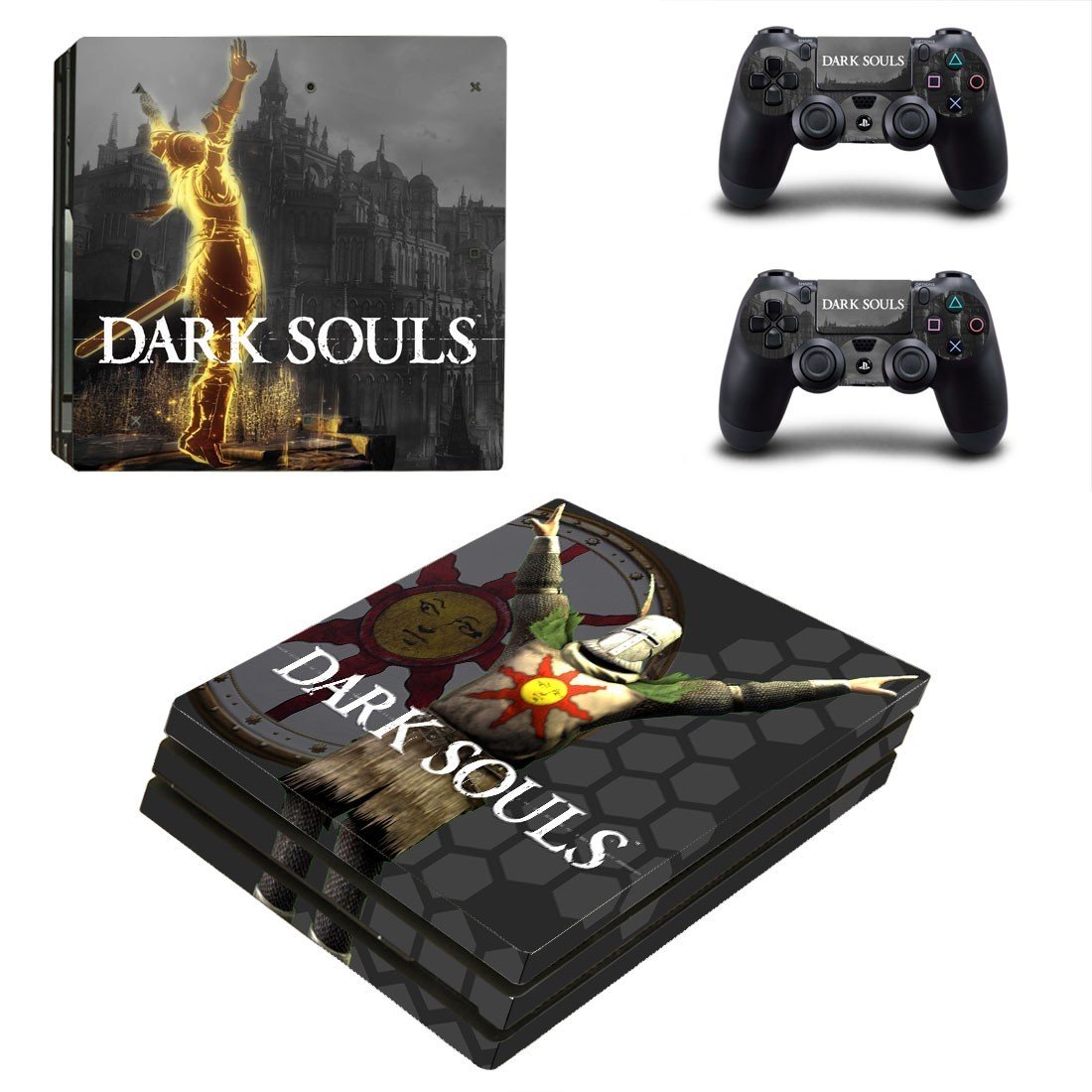 Dark Souls decal skin sticker for PS4 Pro console and controllers