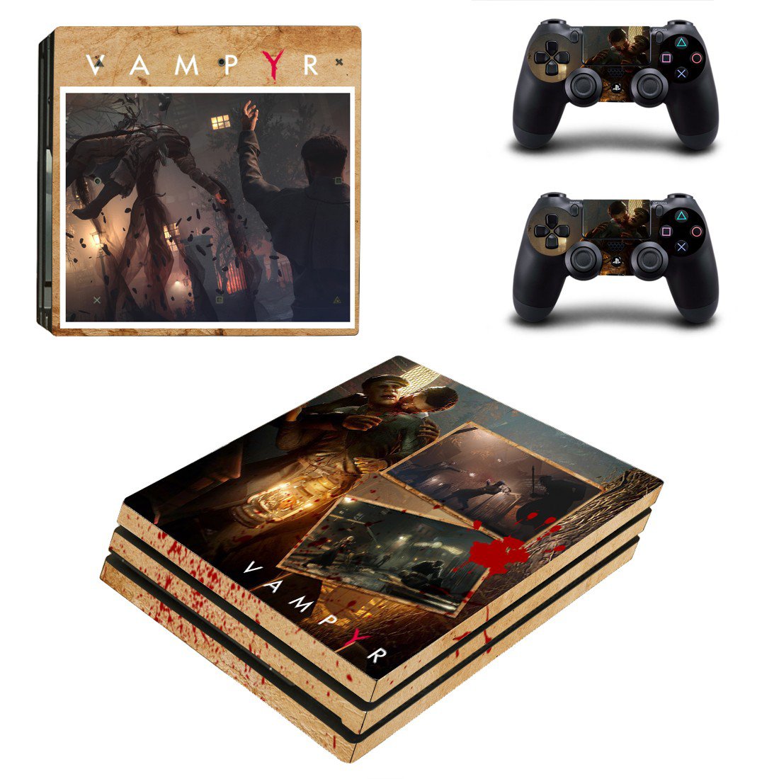 Vampyr decal skin sticker for PS4 Pro console and controllers