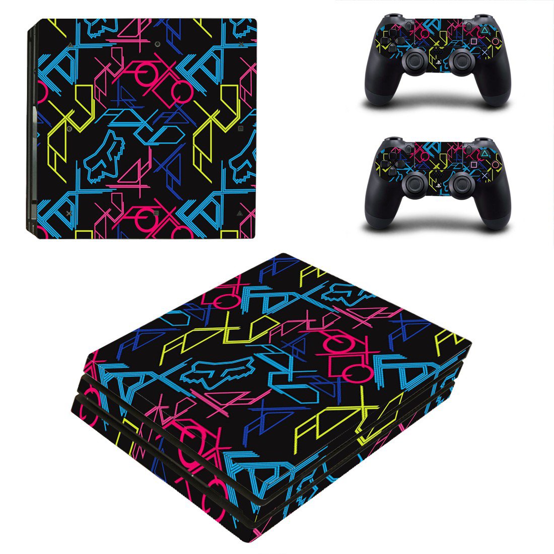 Abstract wallpaper decal skin sticker for PS4 Pro console and controllers