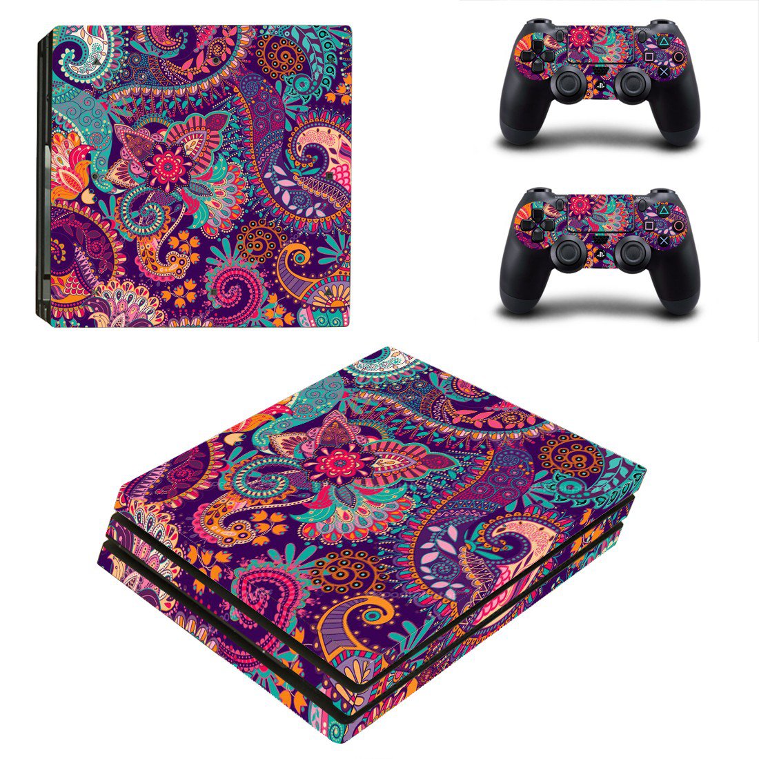 Abstract wallpaper decal skin sticker for PS4 Pro console and controllers