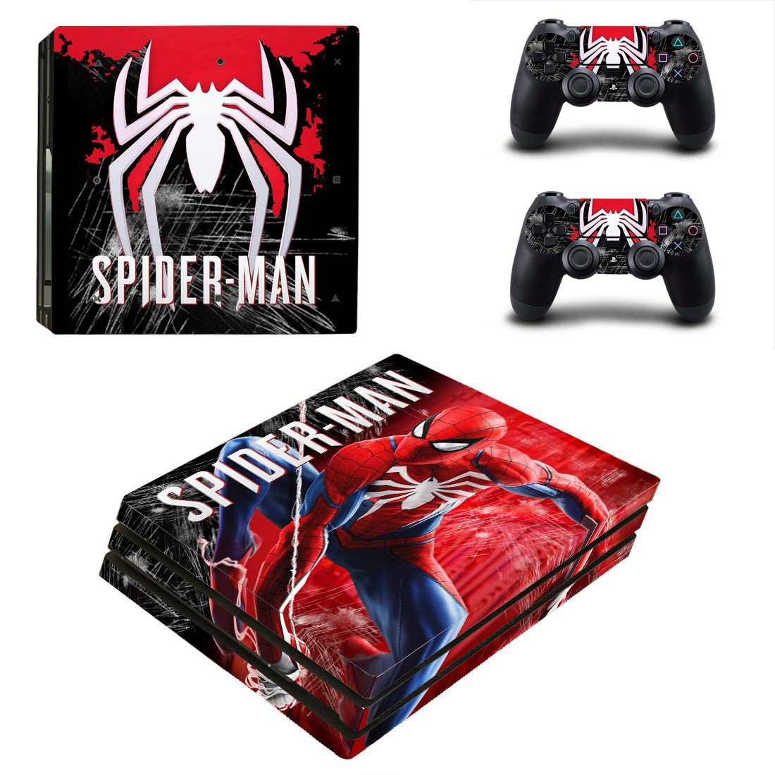 Spider Man Decal Skin Sticker For Ps4 Pro Console And Controllers