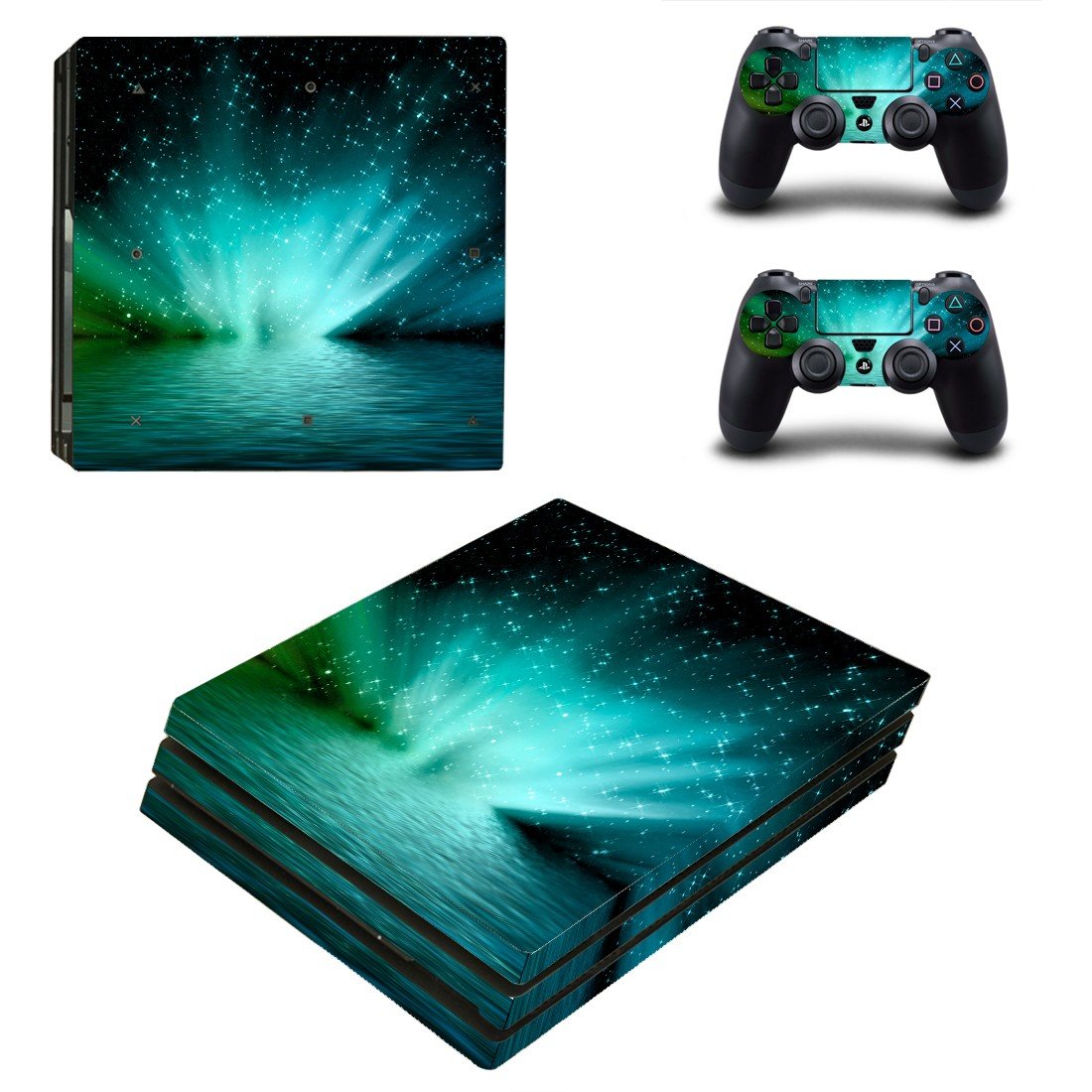 Abstract wallpaper decal skin sticker for PS4 Pro console and controllers