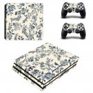 Floral Wallpaper decal skin sticker for PS4 Pro console and controllers