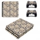 Floral Wallpaper decal skin sticker for PS4 Pro console and controllers