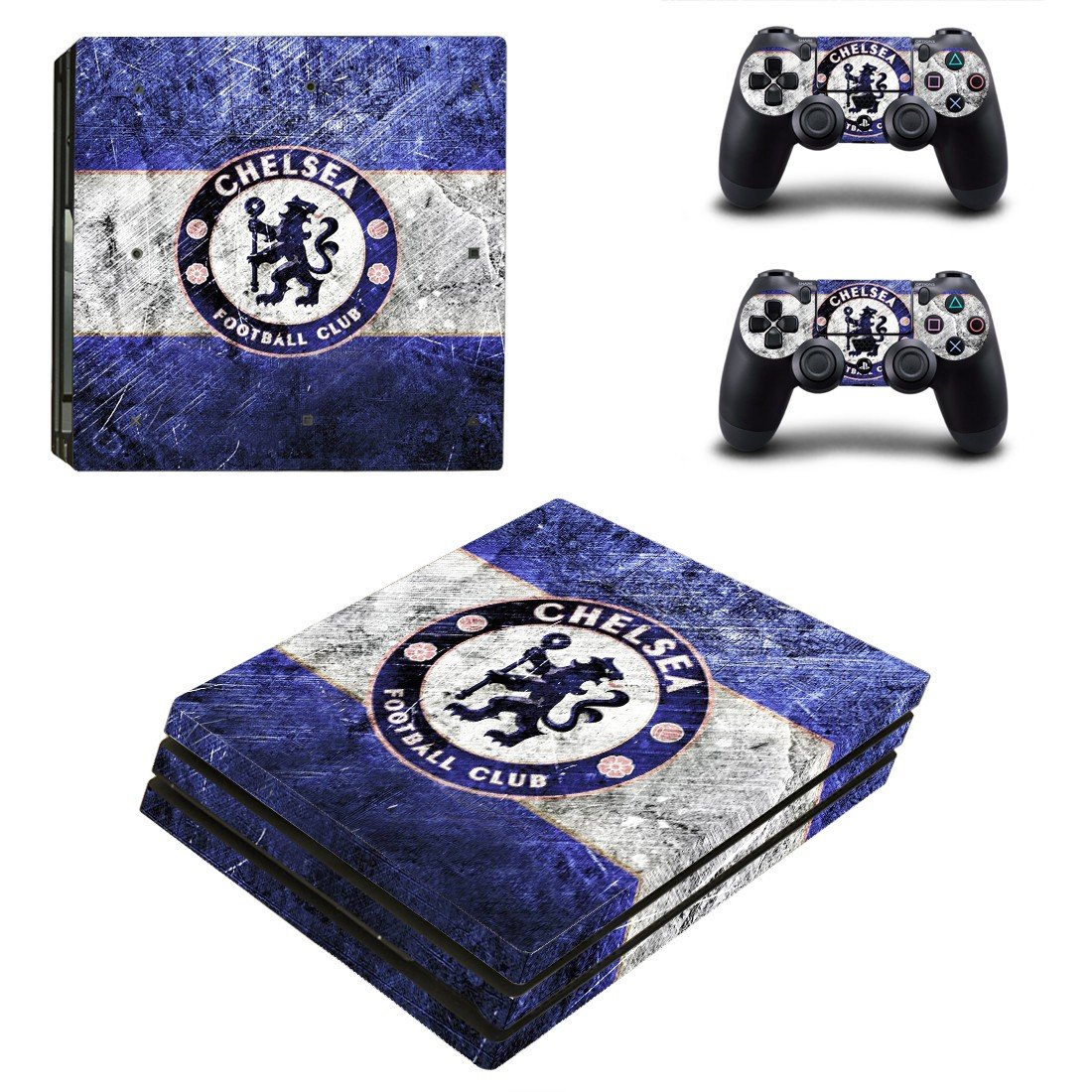 Chelsea FC decal skin sticker for PS4 Pro console and controllers