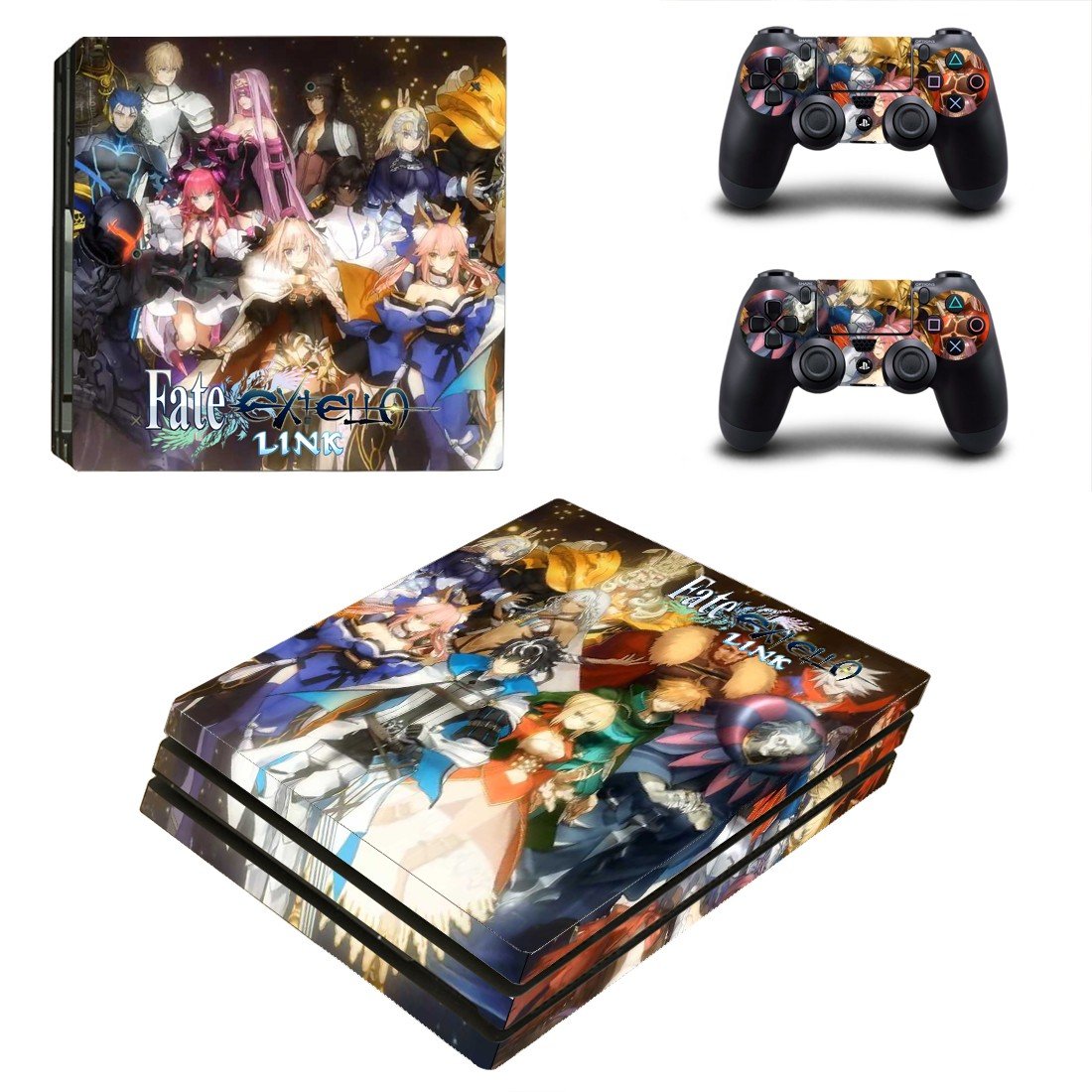 Fate Extella decal skin sticker for PS4 Pro console and controllers