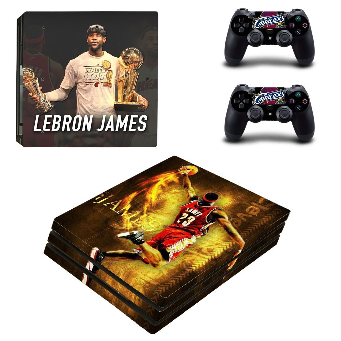 Lebron James decal skin sticker for PS4 Pro console and controllers