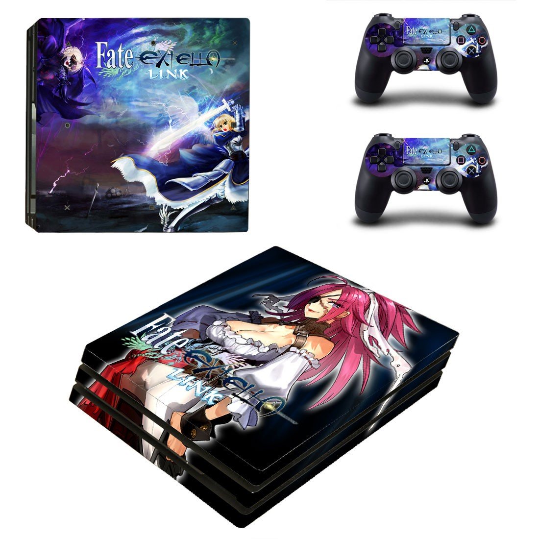 Fate Extella decal skin sticker for PS4 Pro console and controllers