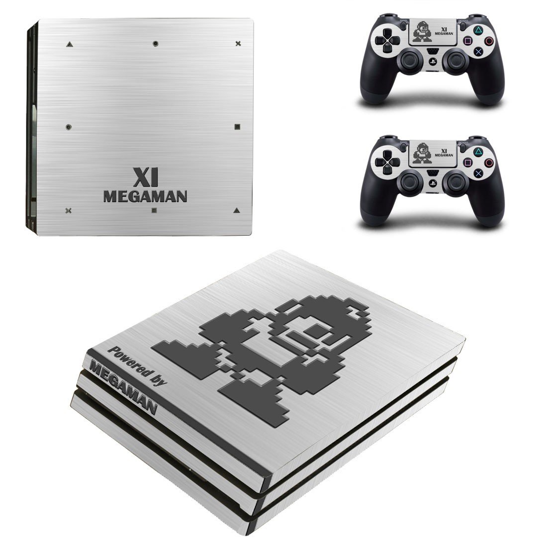 Mega Man 11 decal skin sticker for PS4 Pro console and controllers