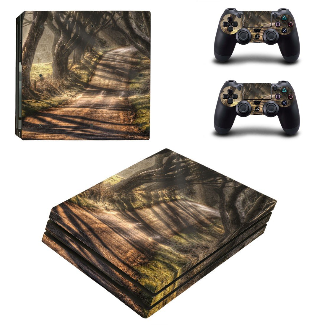 Dark Hedges decal skin sticker for PS4 Pro console and controllers