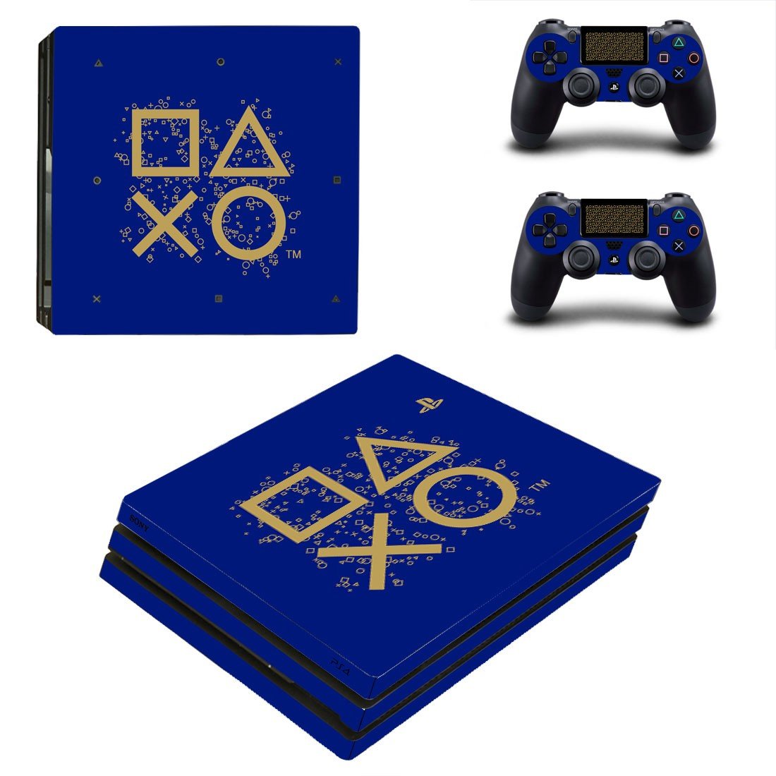 Classic design decal skin sticker for PS4 Pro console and controllers
