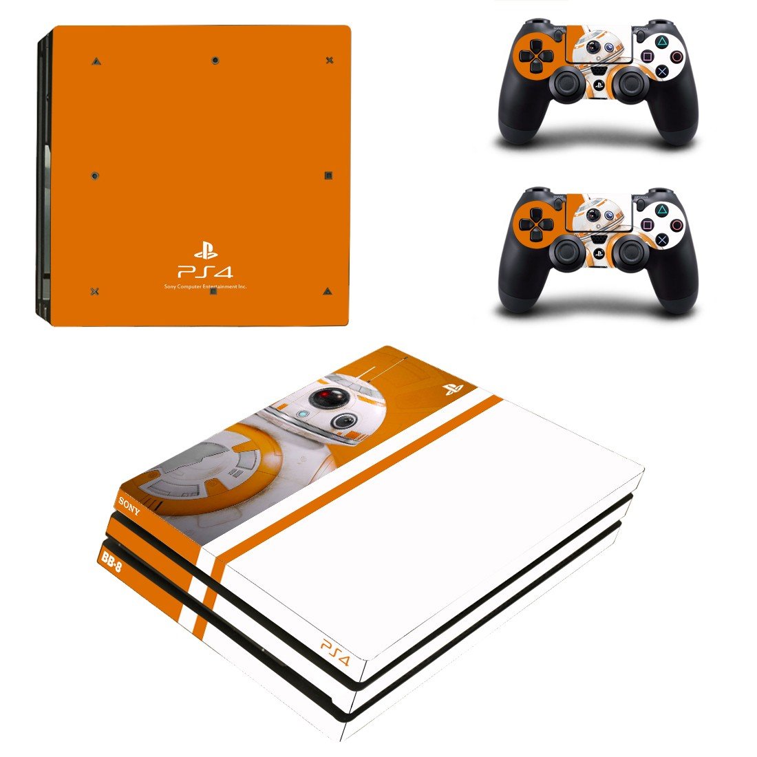 Star Wars BB8 decal skin sticker for PS4 Pro console and controllers
