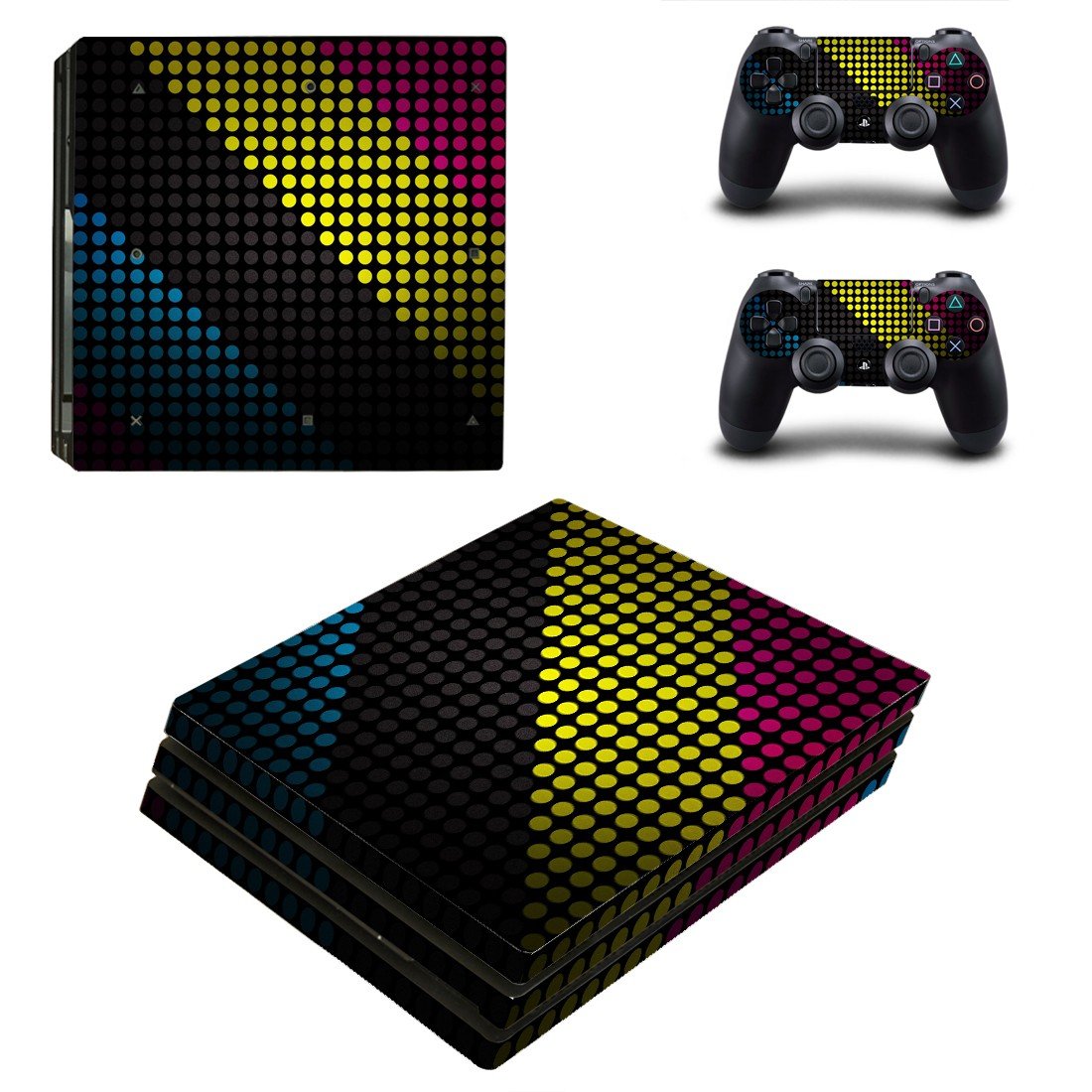 Abstract wallpaper decal skin sticker for PS4 Pro console and controllers