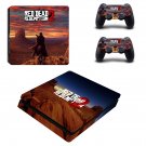 Red Dead Redemption 2 decal skin sticker for PS4 Slim console and controllers
