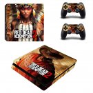 Red Dead Redemption 2 decal skin sticker for PS4 Slim console and controllers