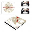 Monster Hunter World decal skin sticker for PS4 Slim console and controllers