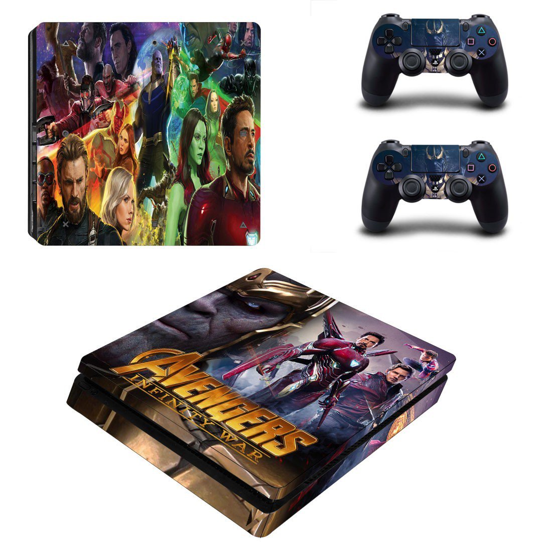 Avengers infinity war decal skin sticker for PS4 Slim console and controllers