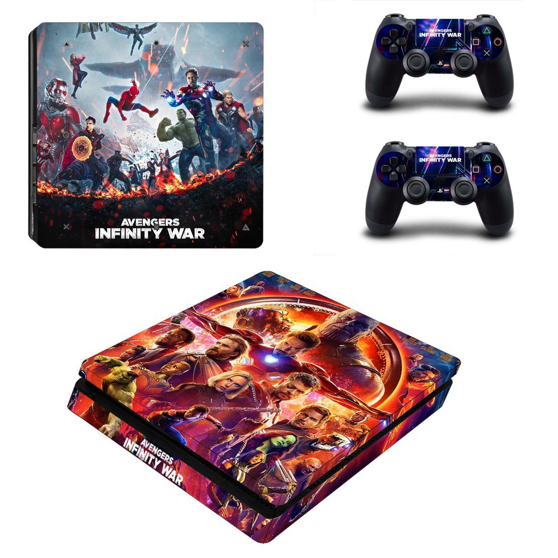 Avengers infinity war decal skin sticker for PS4 Slim console and controllers