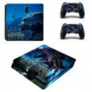 Black Panther decal skin sticker for PS4 Slim console and controllers