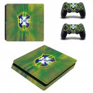 Brazil national FT decal skin sticker for PS4 Slim console and controllers