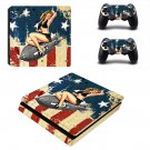 American Girl decal skin sticker for PS4 Slim console and controllers