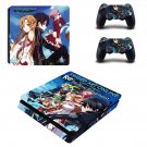 Sword Art Online Hollow Fragment decal skin sticker for PS4 Slim console and controllers