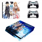 Sword Art Online Hollow Fragment decal skin sticker for PS4 Slim console and controllers