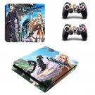 Sword Art Online Hollow Fragment decal skin sticker for PS4 Slim console and controllers