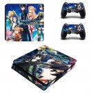 Sword Art Online Hollow Fragment decal skin sticker for PS4 Slim console and controllers