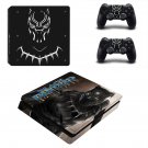 Black Panther decal skin sticker for PS4 Slim console and controllers