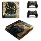 Black Panther decal skin sticker for PS4 Slim console and controllers