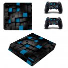 Black 3D decal skin sticker for PS4 Slim console and controllers