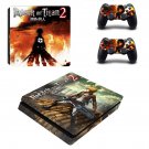 Attack on Titan 2 decal skin sticker for PS4 Slim console and controllers