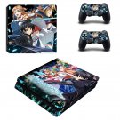 Sword Art Online Hollow Fragment decal skin sticker for PS4 Slim console and controllers