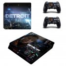 Detroit become human decal skin sticker for PS4 Slim console and controllers