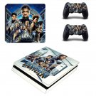 Black Panther decal skin sticker for PS4 Slim console and controllers